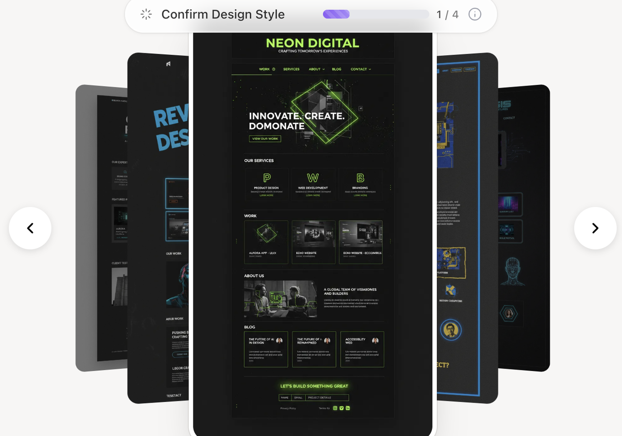 estilo de diseño de sitio web