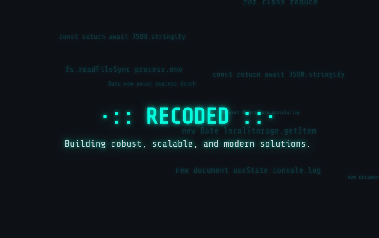 Homepage of re-coded.com