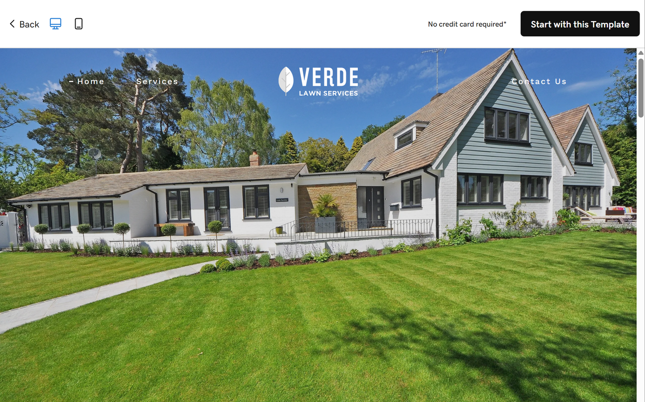 Página inicial do site de serviços domésticos Verde Página inicial do site de serviços domésticos Verde