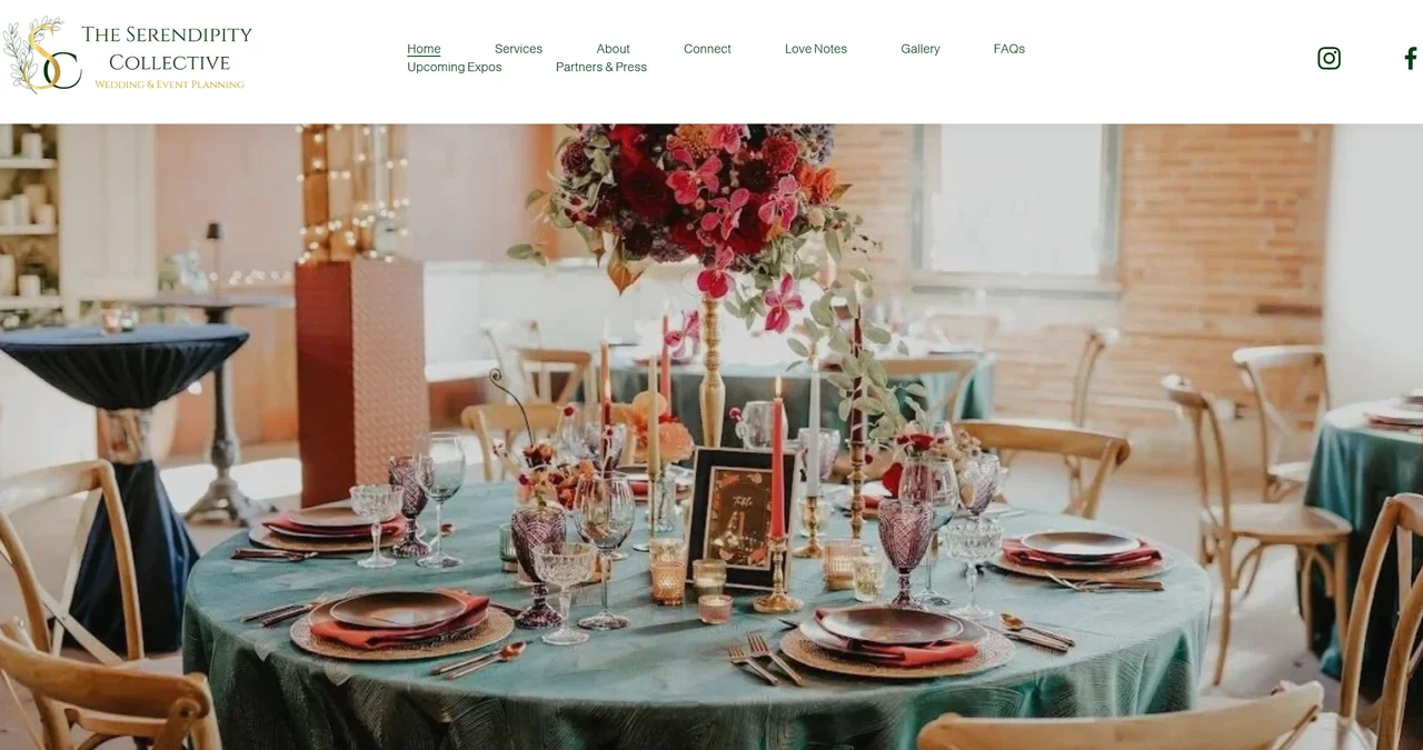 Homepage of the Serendipity Collective website