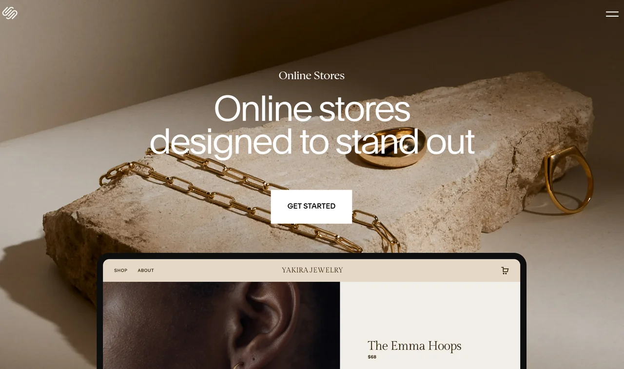 Squarespace – The online stores Landing Page