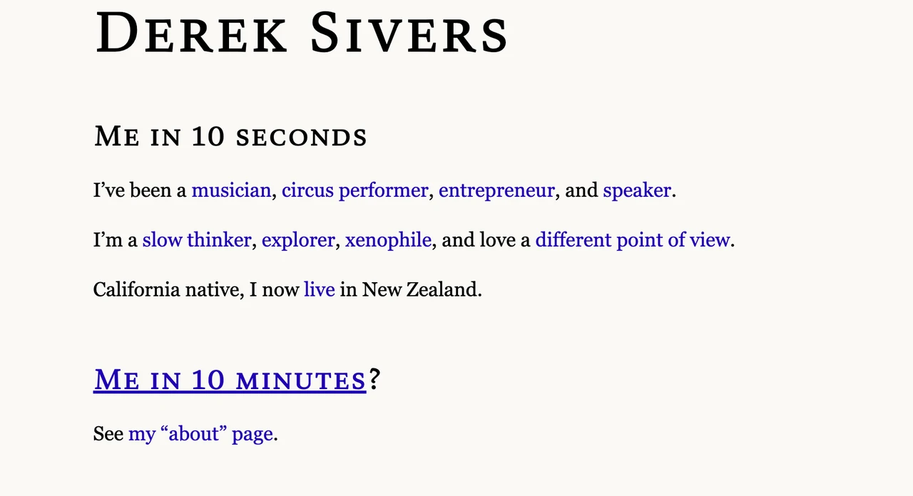Simple website design approach