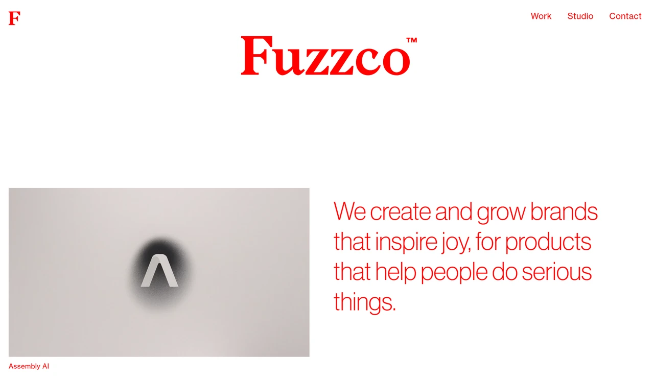Homepage of Fuzzco