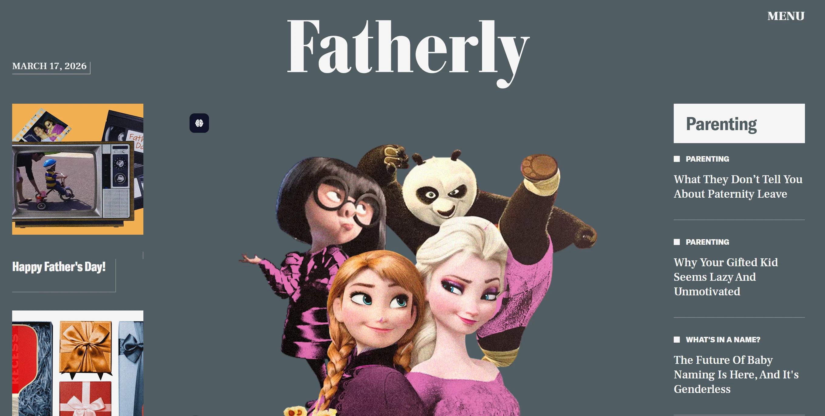 Fatherly publishes parenting advice, lifestyle content, and product recommendations for modern dads. 