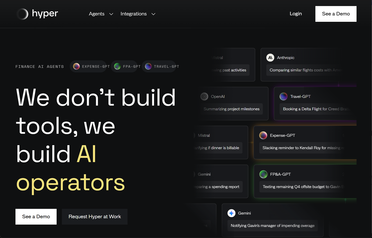 Homepage of Hyper — Fintech Product Homepage of Hyper — Fintech Product