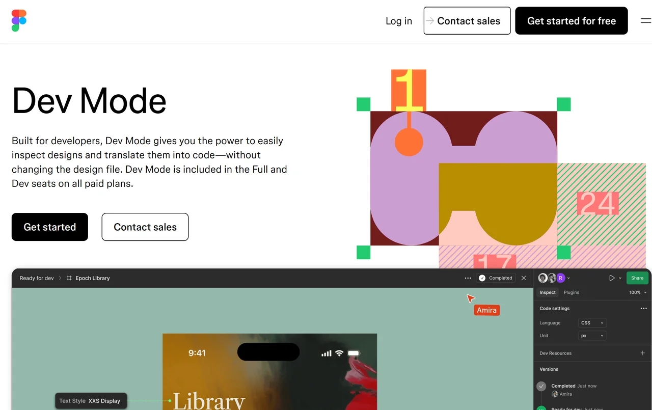 Figma Dev Mode Landing Page
