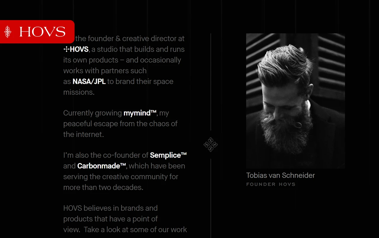 Homepage of Tobias van Schneider's portfolio
