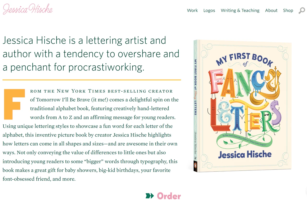 Homepage of Jessica Hische – Lettering Artist & Designer Homepage of Jessica Hische – Lettering Artist & Designer