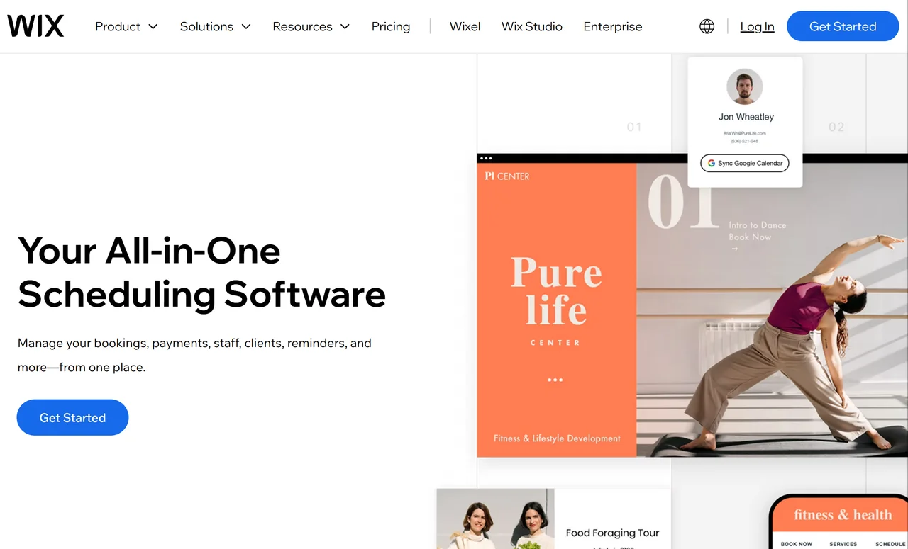 Wix – The Scheduling Software Landing Page