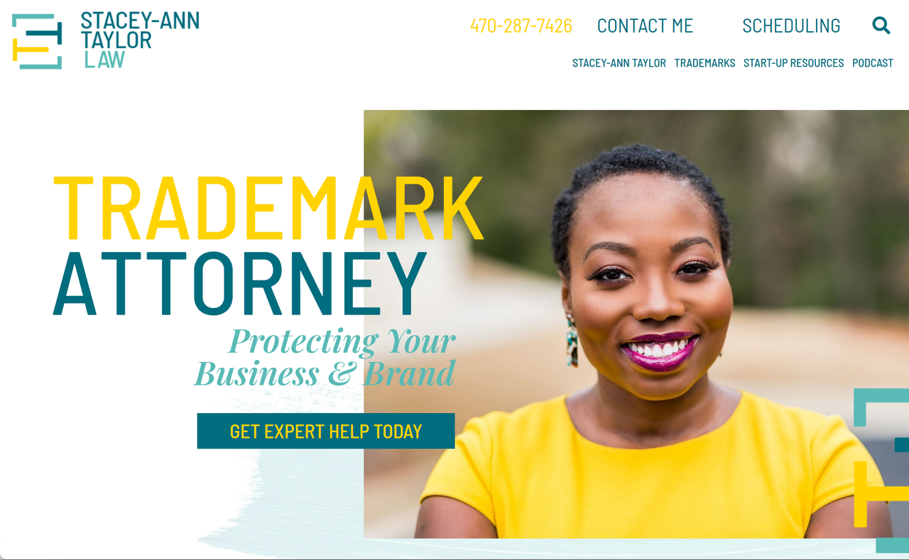 Homepage of law firm website - Stacey-Ann Taylor Law Homepage of law firm website - Stacey-Ann Taylor Law