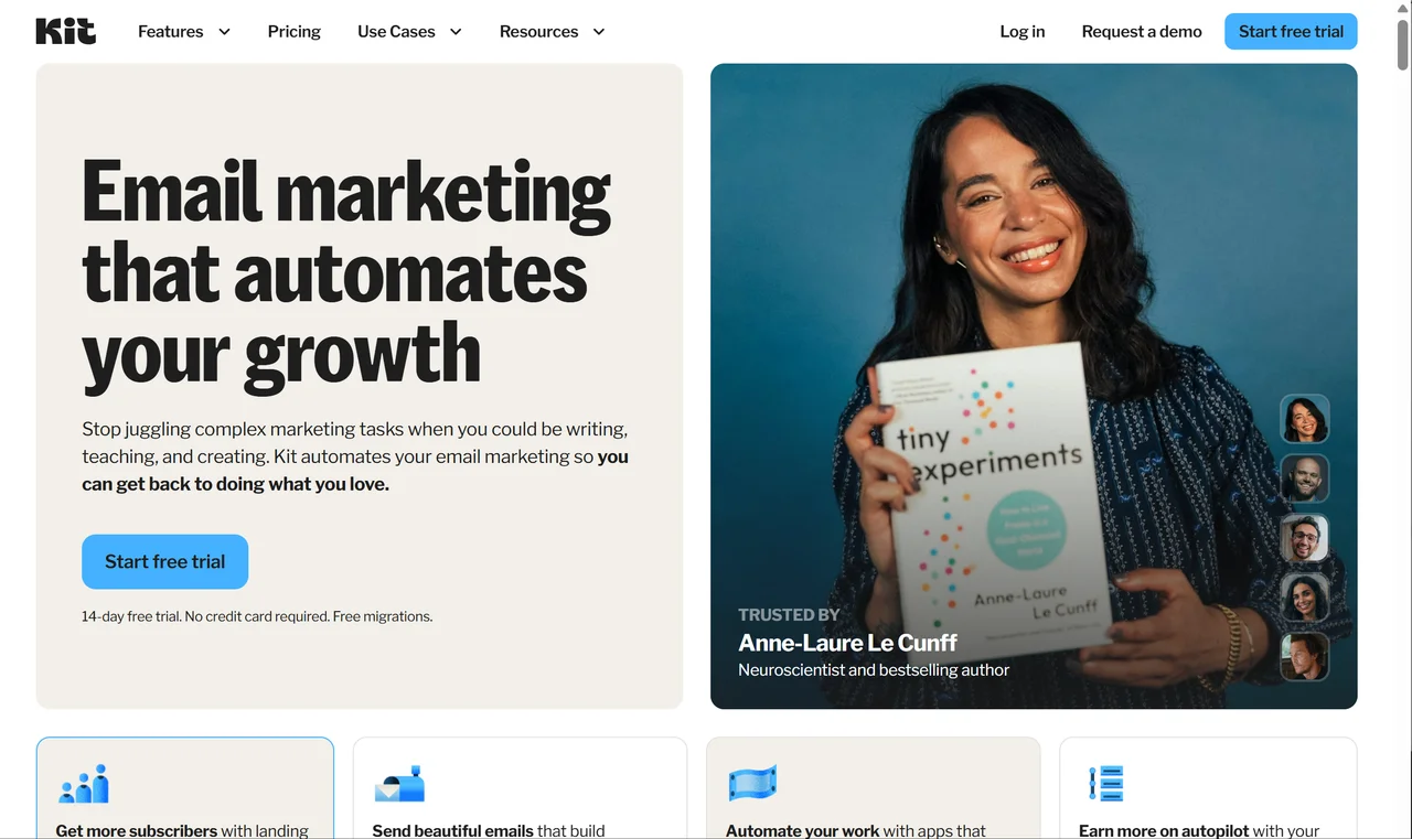 Kit – The Creator-Focused Landing Page