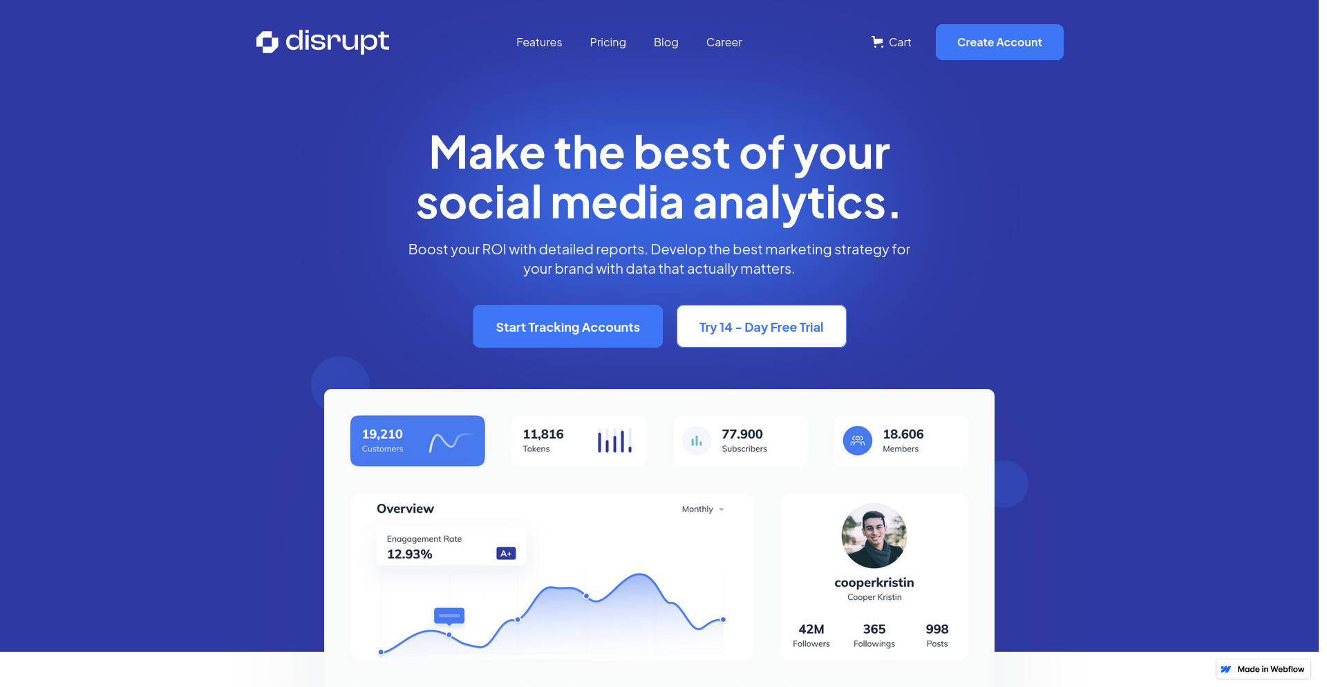 Disrupt Webflow Ecommerce Template