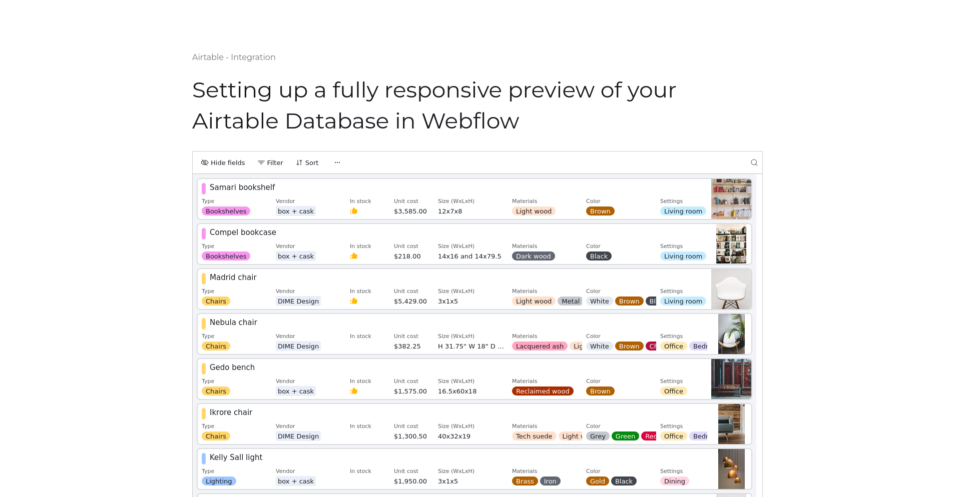 Airtable Integration