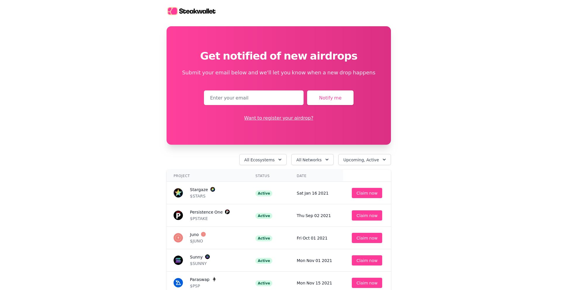 Airdrops