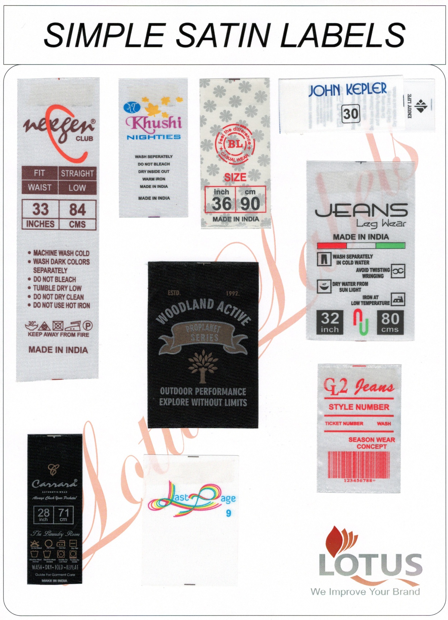 Satin Labels
