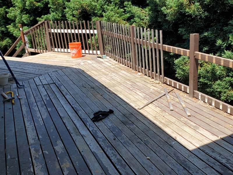 Deck Restoration before