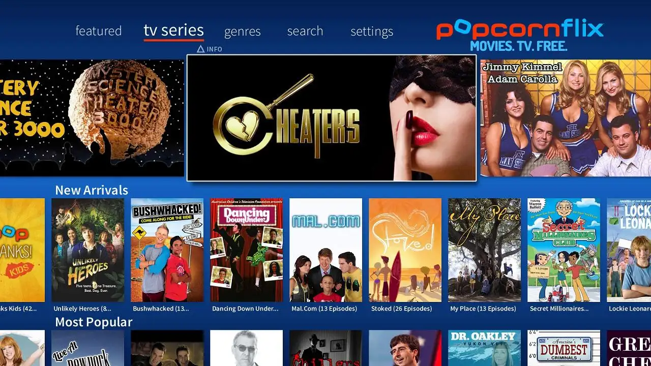 popcornflix homepage