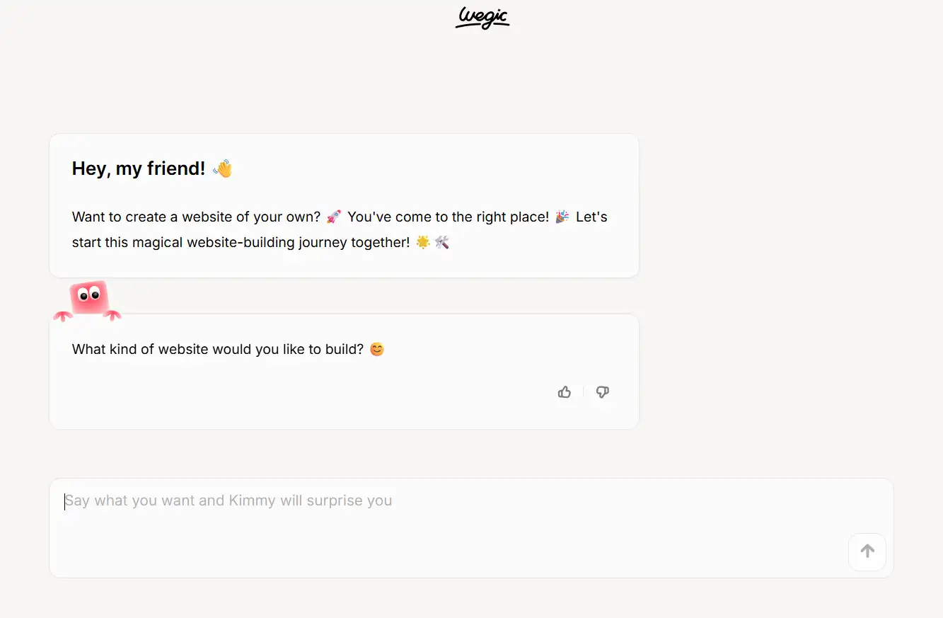 Chat with Kimmy on Wegic Chat with Kimmy on Wegic