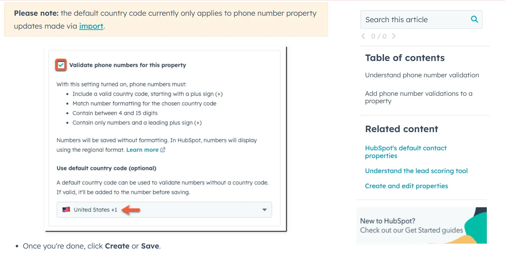 HubSpot phone number validation settings for properties. HubSpot phone number validation settings for properties.