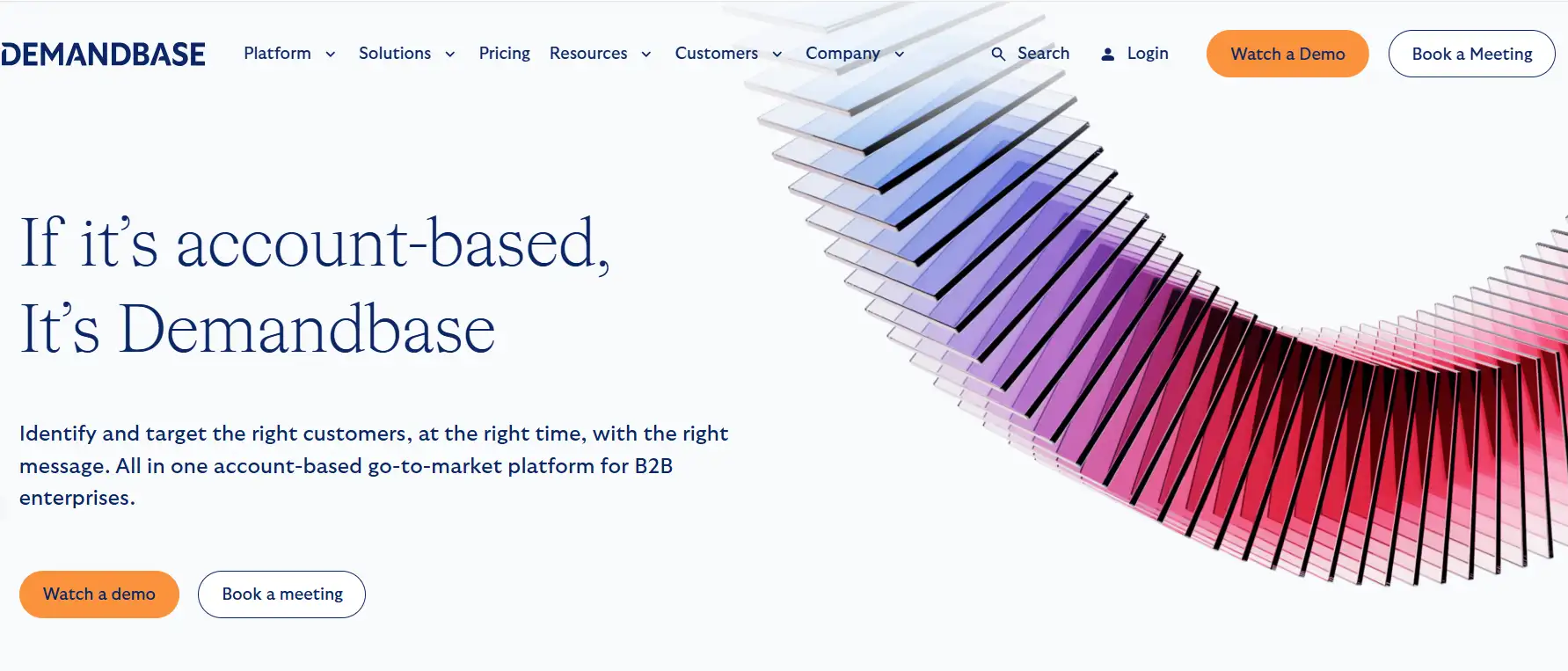 Demandbase's homepage Demandbase's homepage