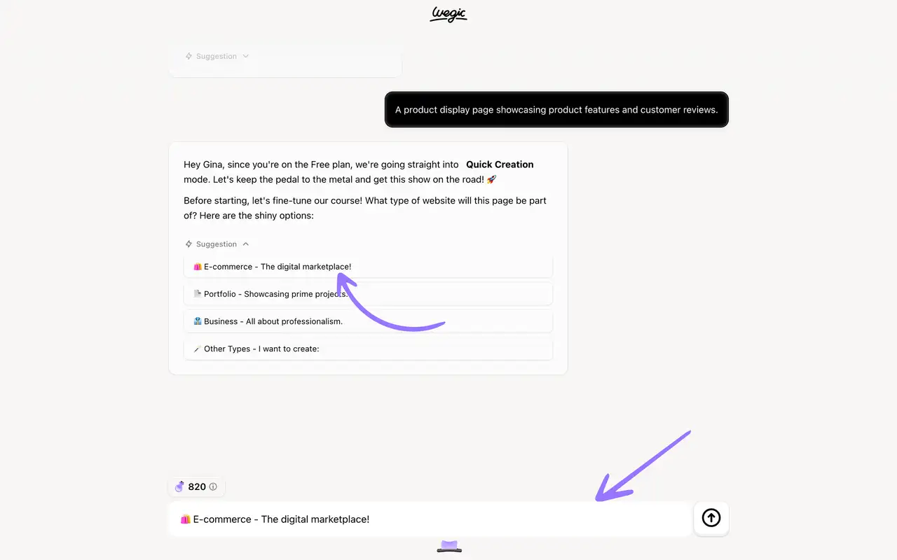 describe website requirements to ai helper