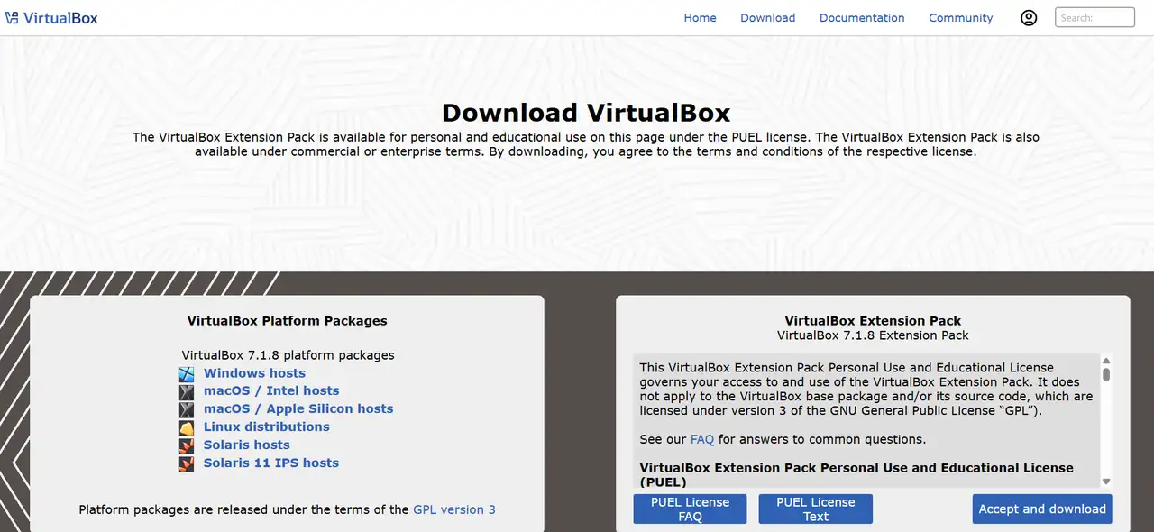 download virtualbox to protect yourself