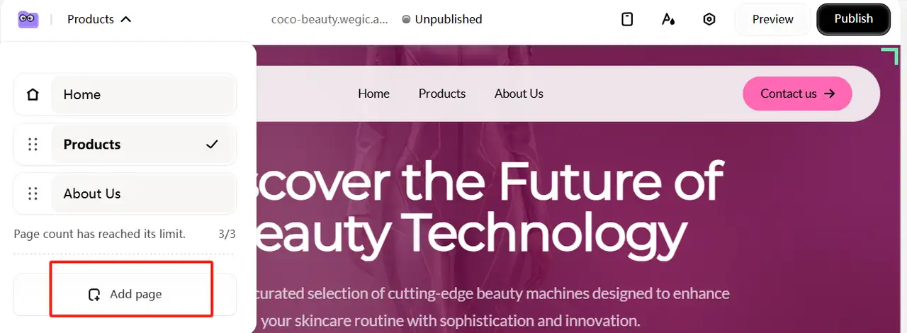 add new pages on your website