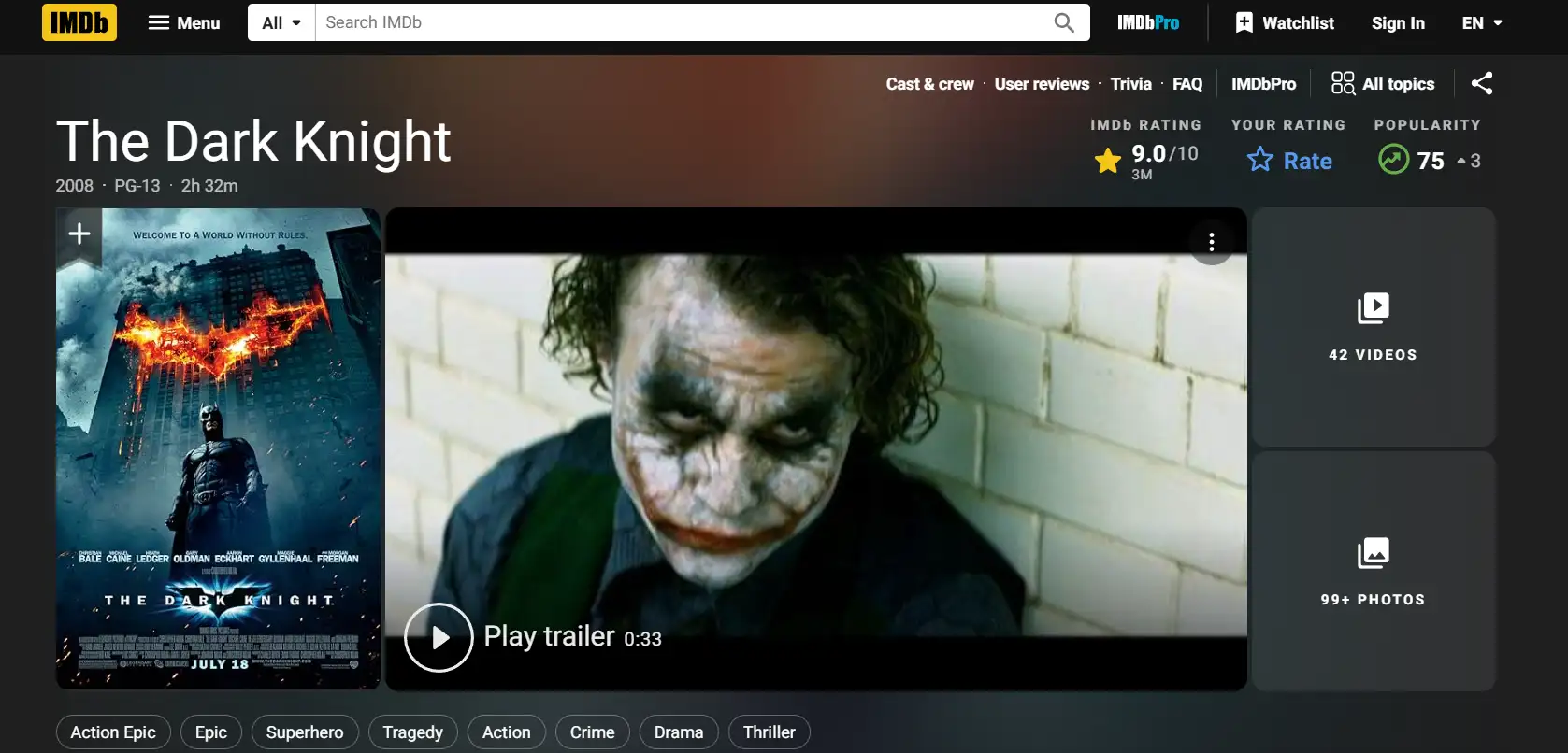 crazy joker on the dark knight