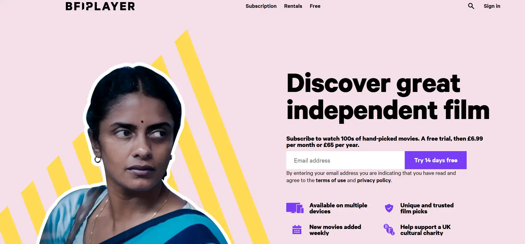 bfi player homepage
