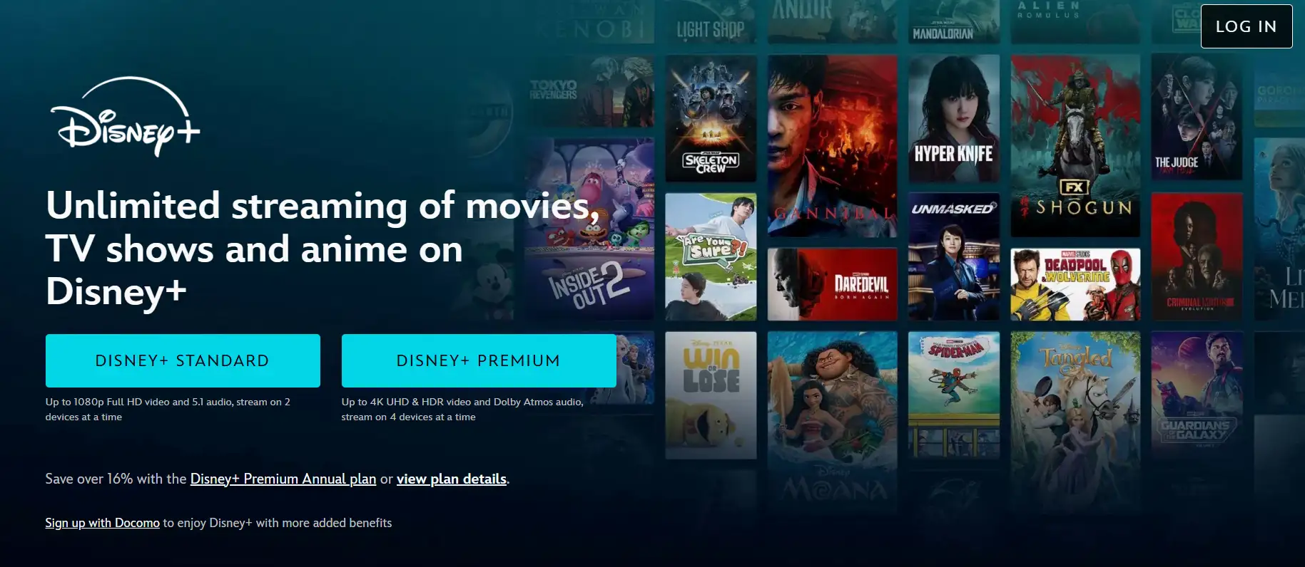 disney+ homepage