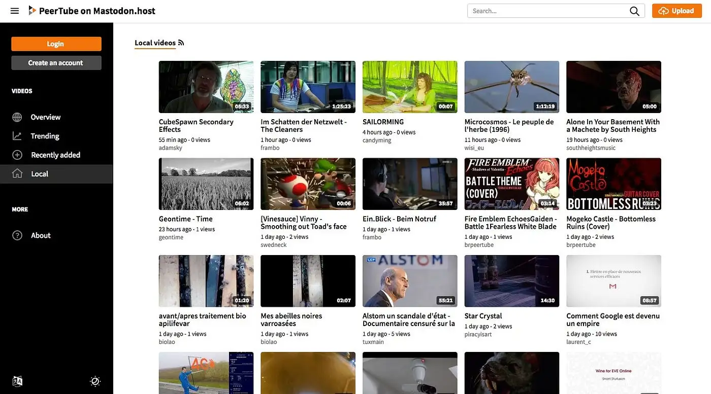 PeerTube: Supporting open source and community interaction