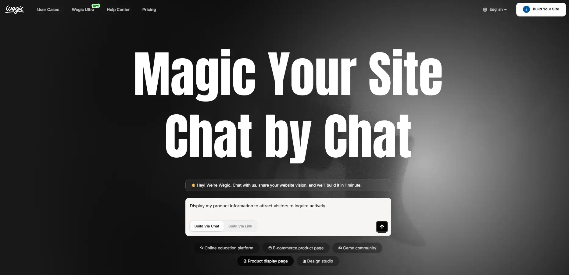 conversational website builder
