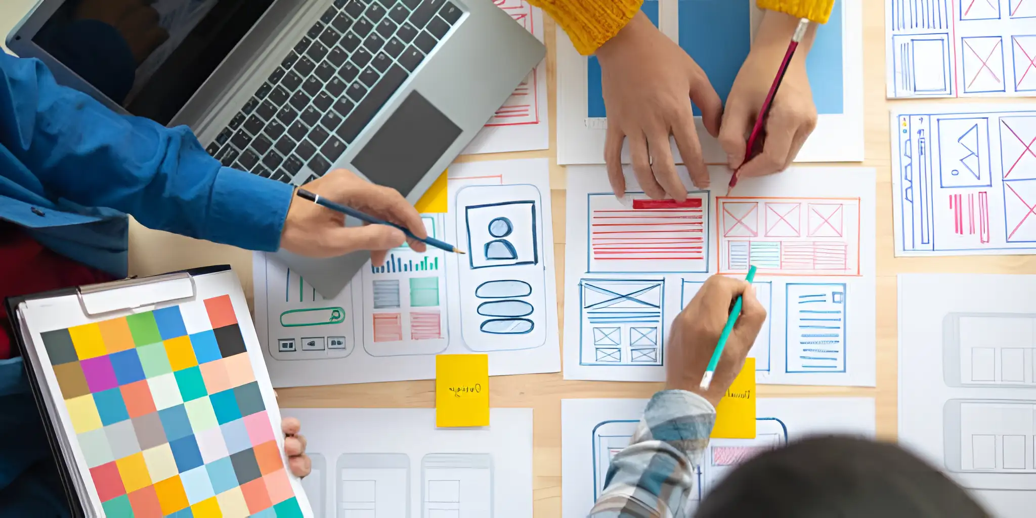 people are designing the web layout