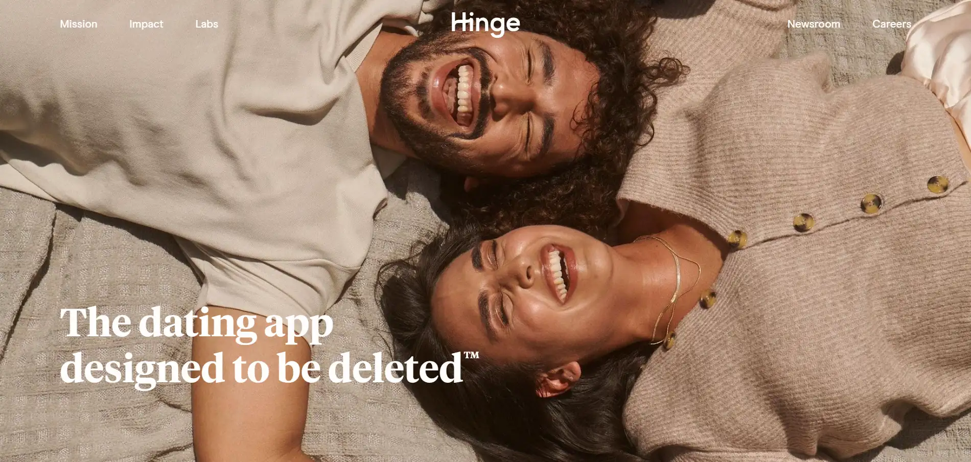 Homepage of Hinge Homepage of Hinge