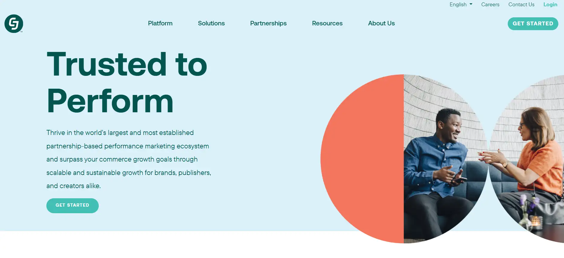 CJ Affiliate homepage