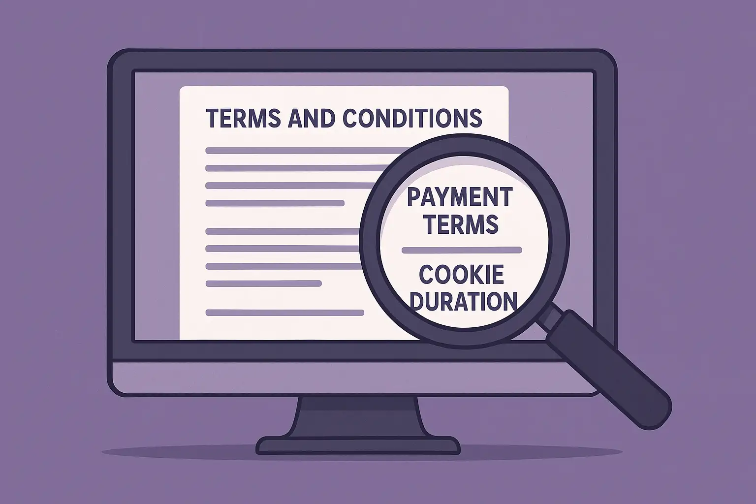 Scrutinizing affiliate programs terms and conditions with a magnifying glass to identify legitimate affiliate marketing opportunities and avoid scams. Scrutinizing affiliate programs terms and conditions with a magnifying glass to identify legitimate affiliate marketing opportunities and avoid scams.
