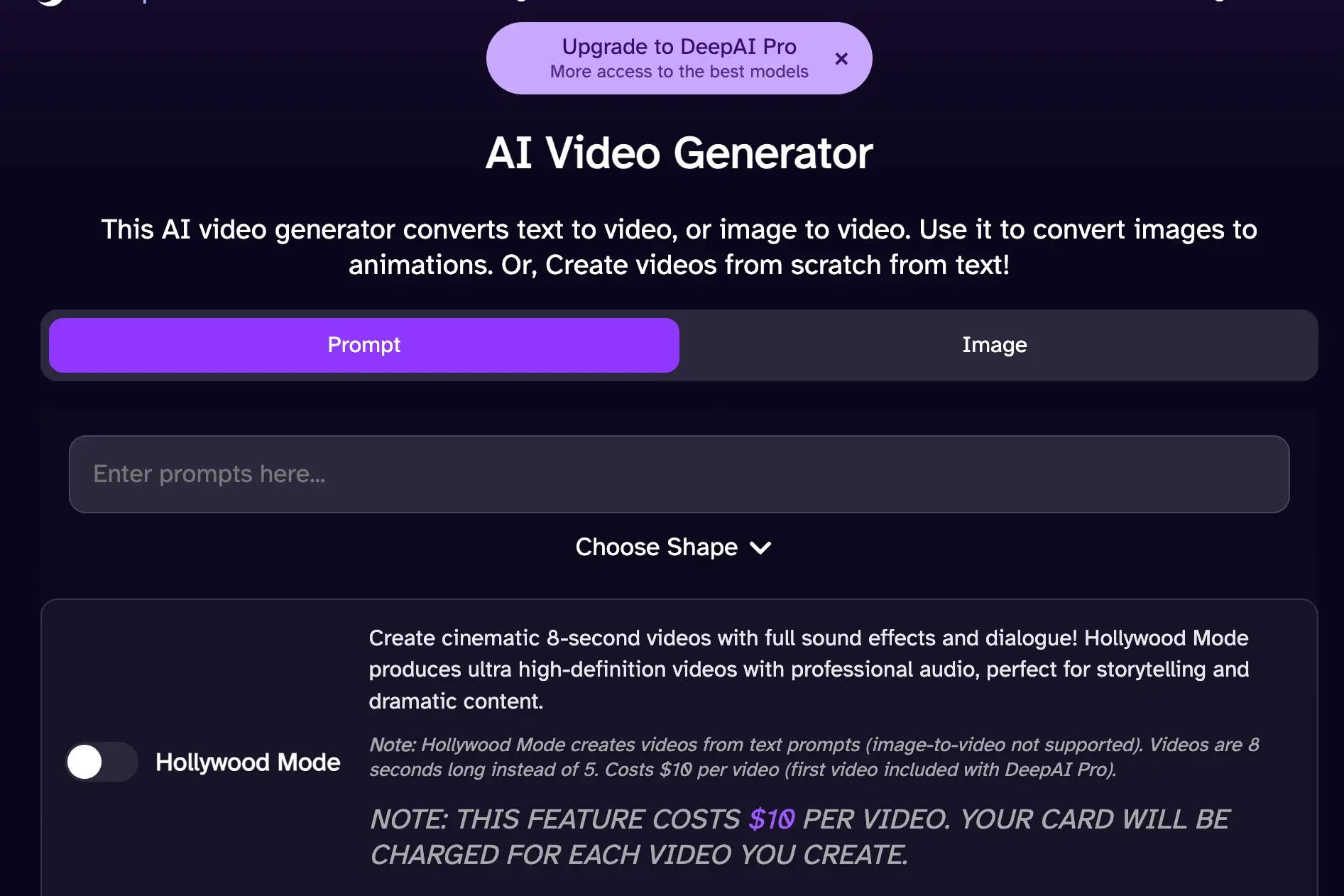 DeepAI Animation Tools
