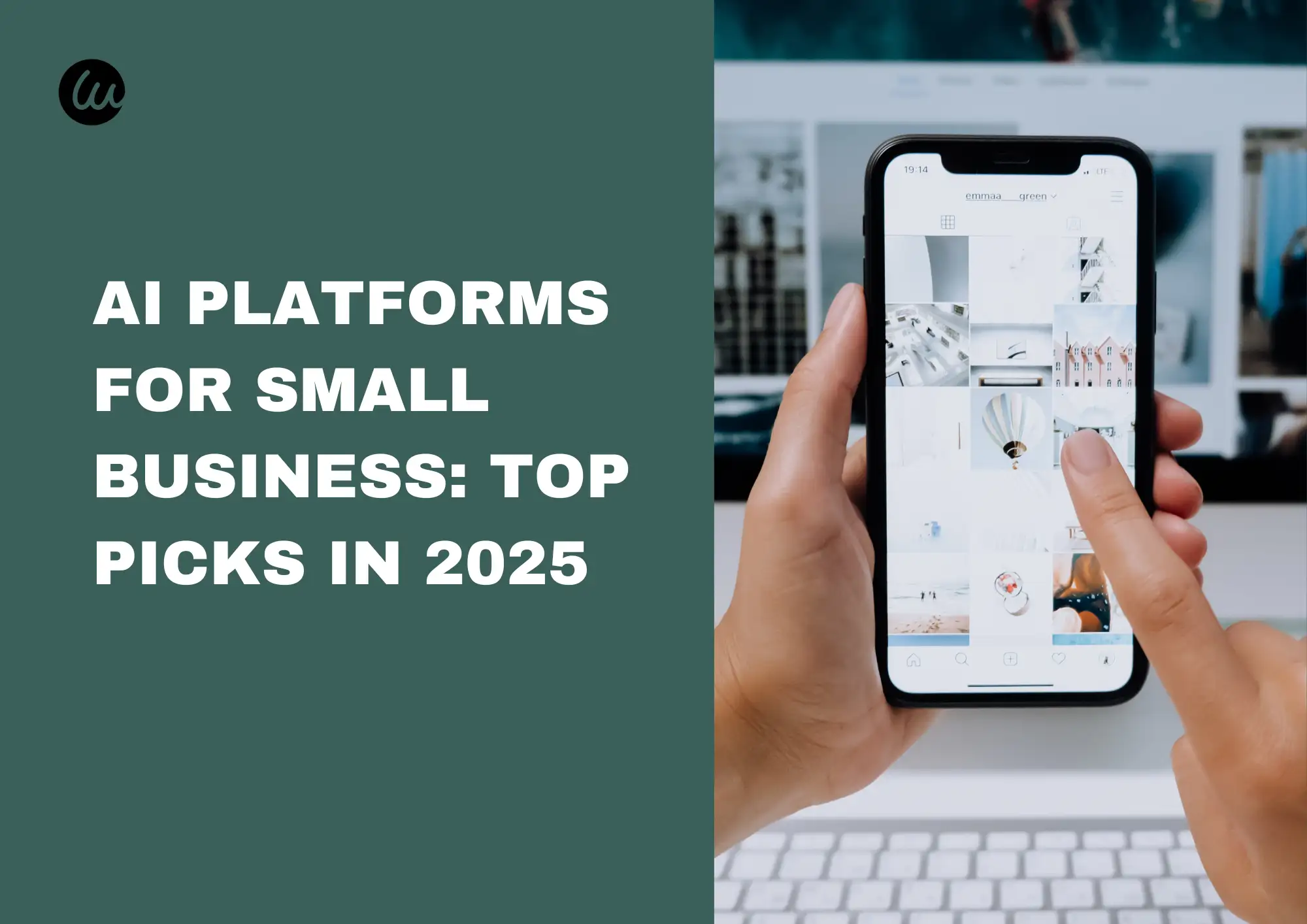 banner showing 'ai platforms for small business: top picks in 2025'