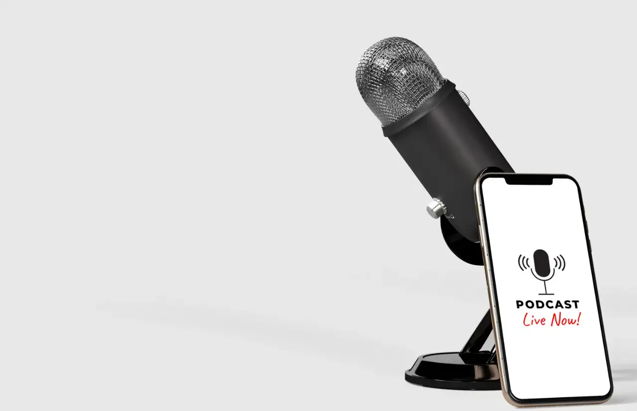 phone showing a podcast channel