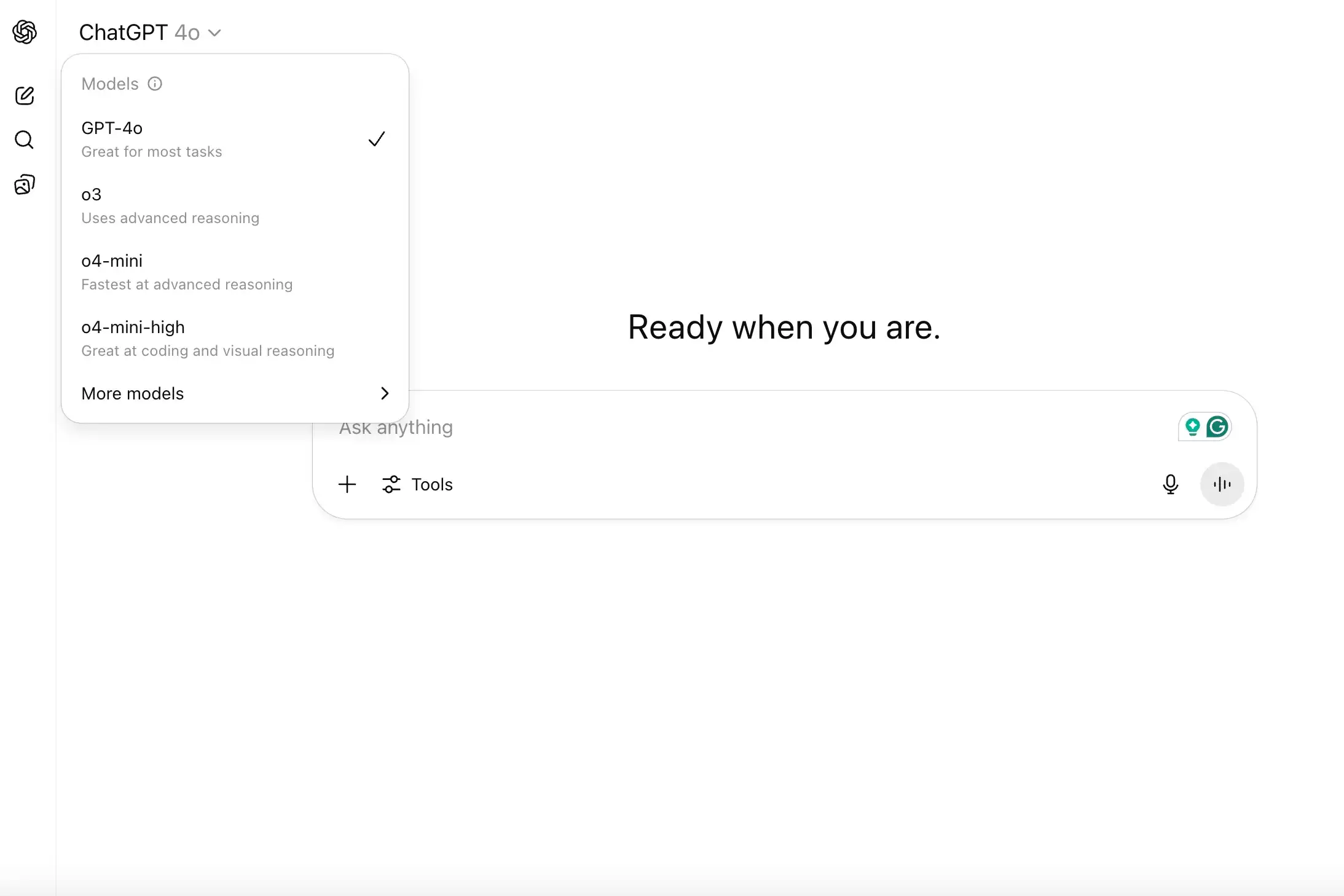 ChatGPT homepage