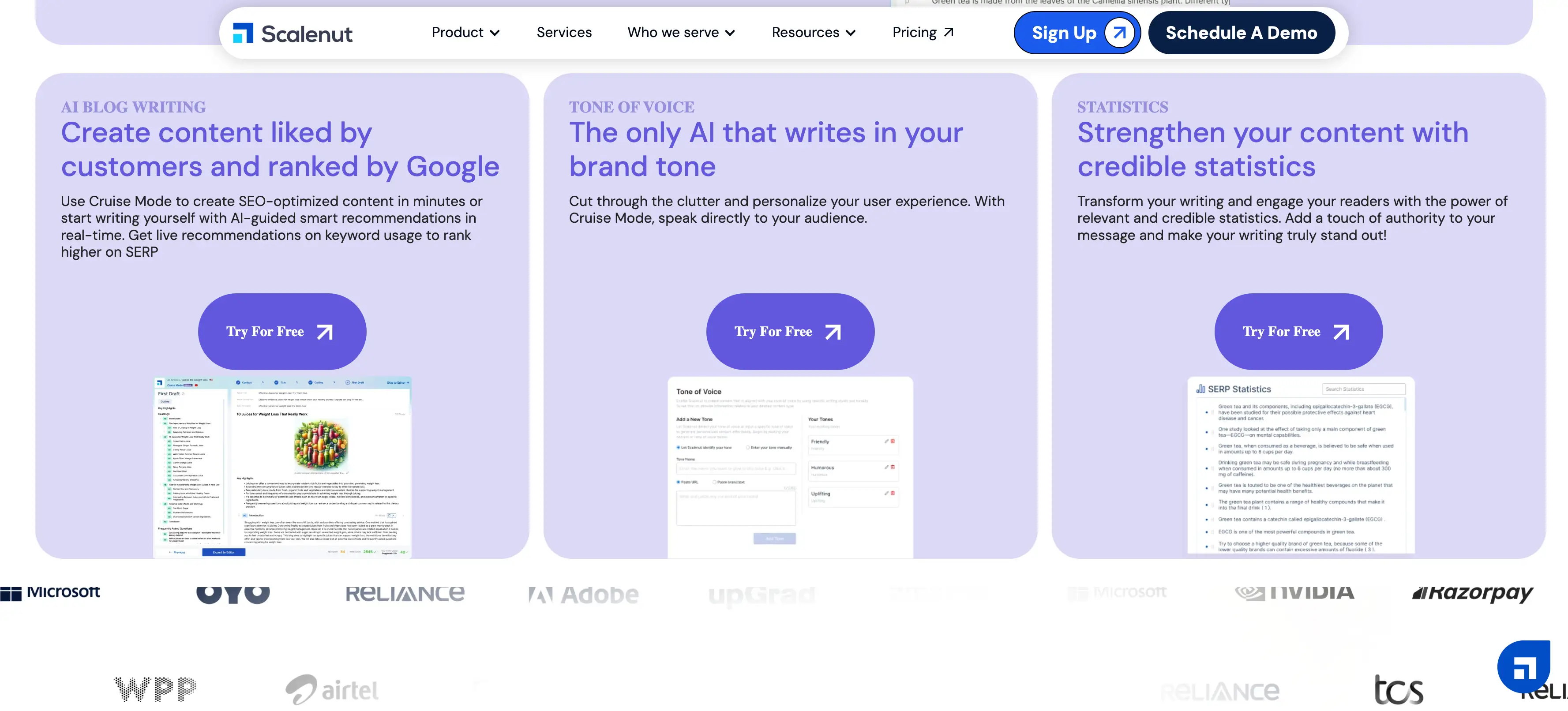 scalenut aicontent marketing platform