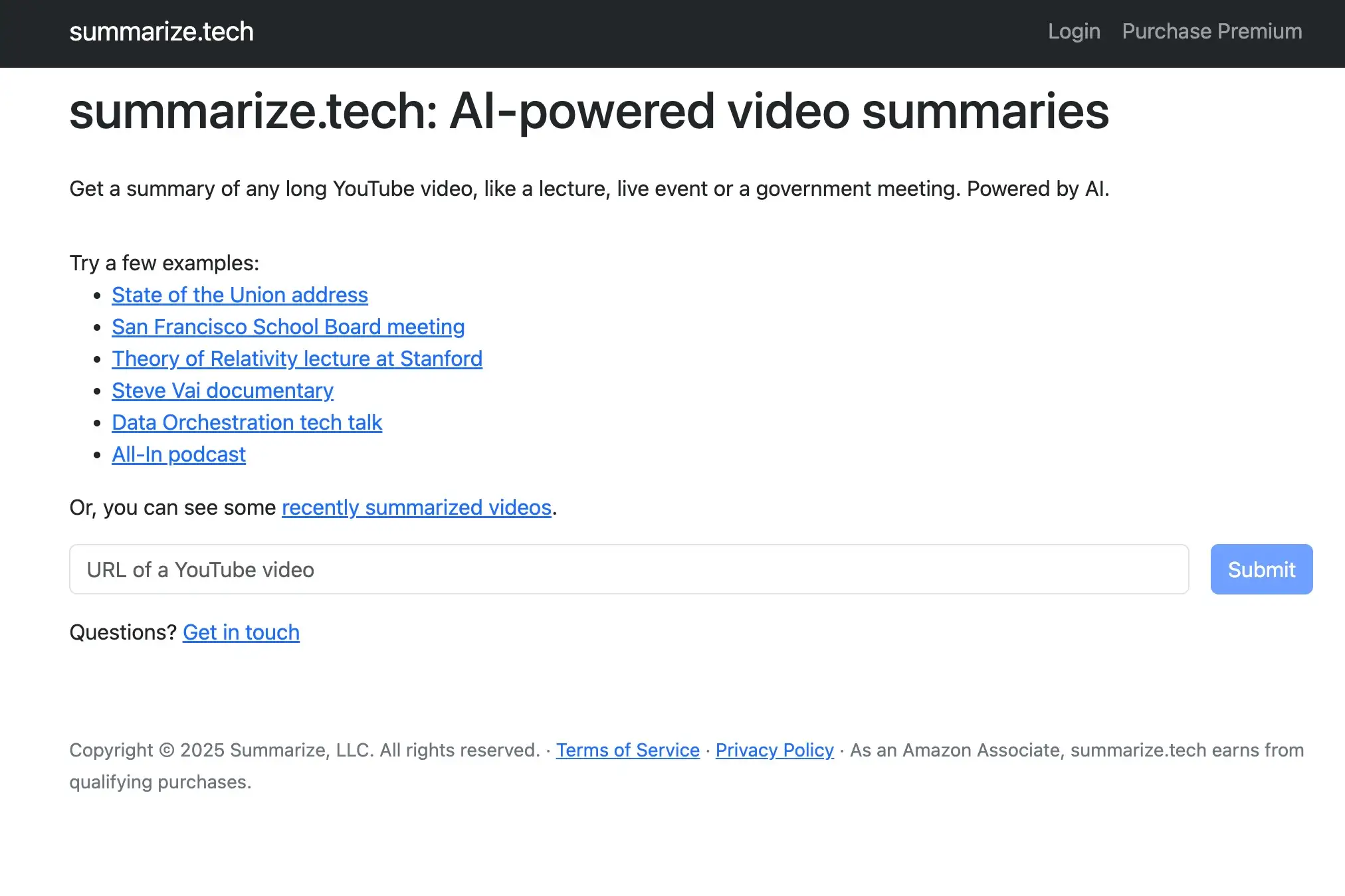 Tool #7: Summarize.tech Tool #7: Summarize.tech
