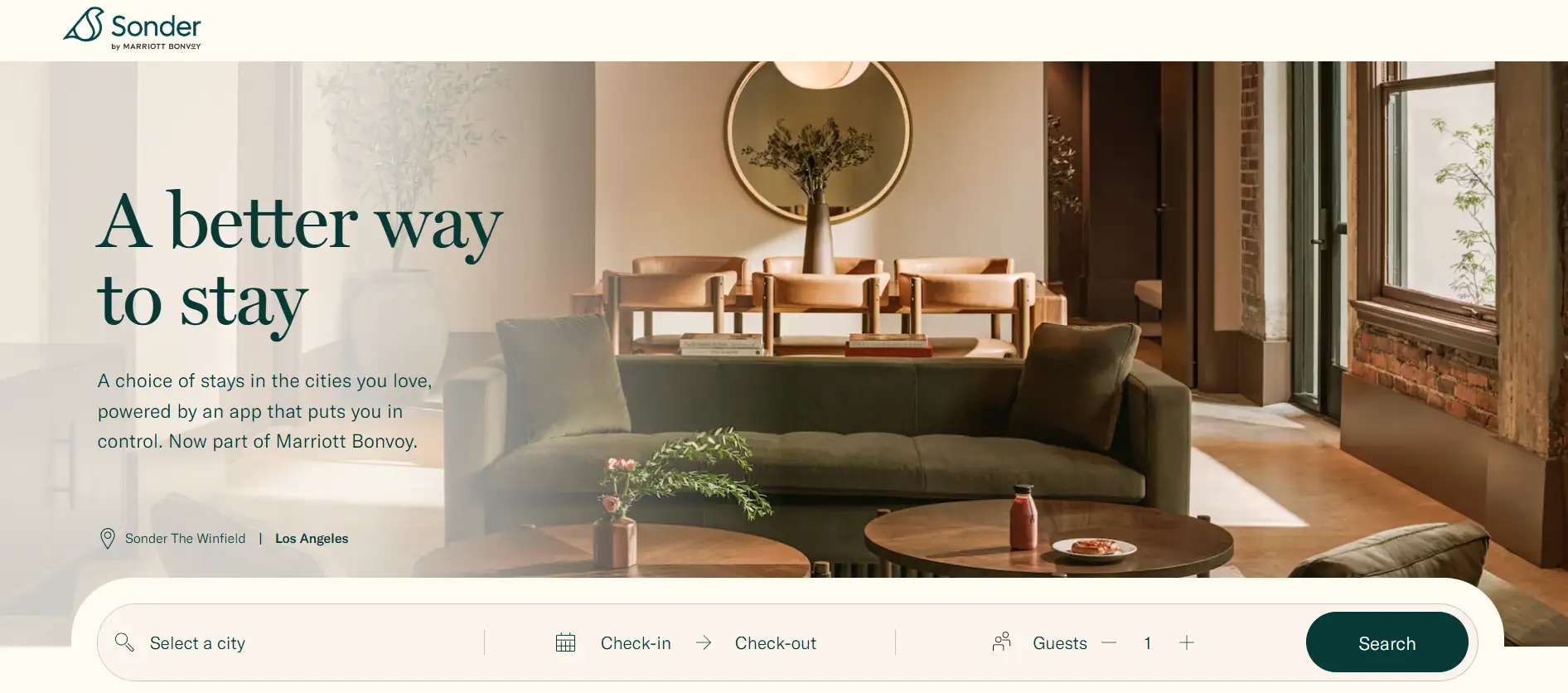 Sonder's homepage