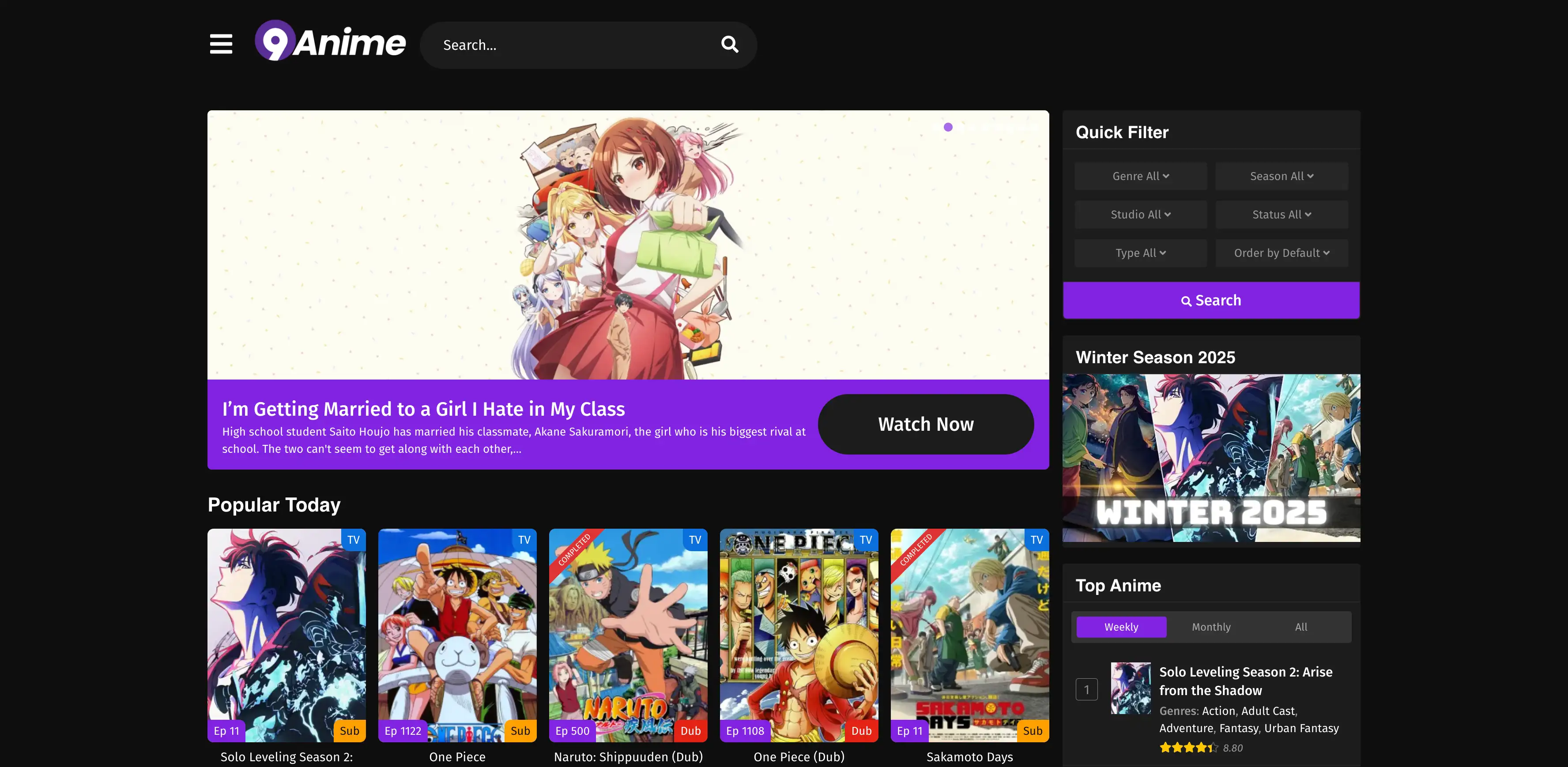 9anime website overview