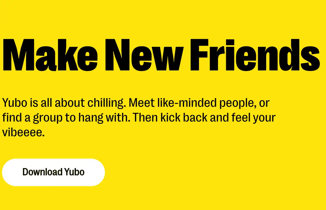 Yubo homepage
