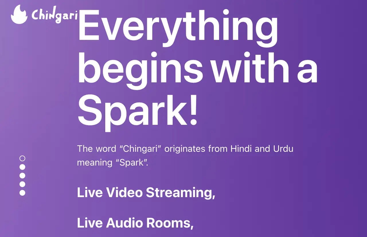 Chingari homepage
