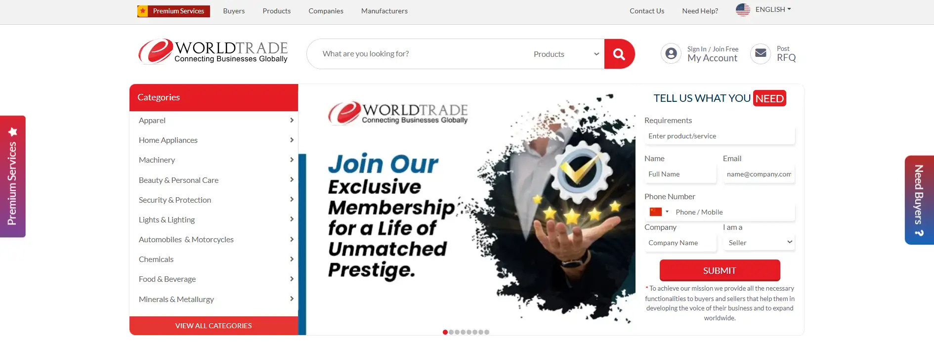 eWorldTrade homepage