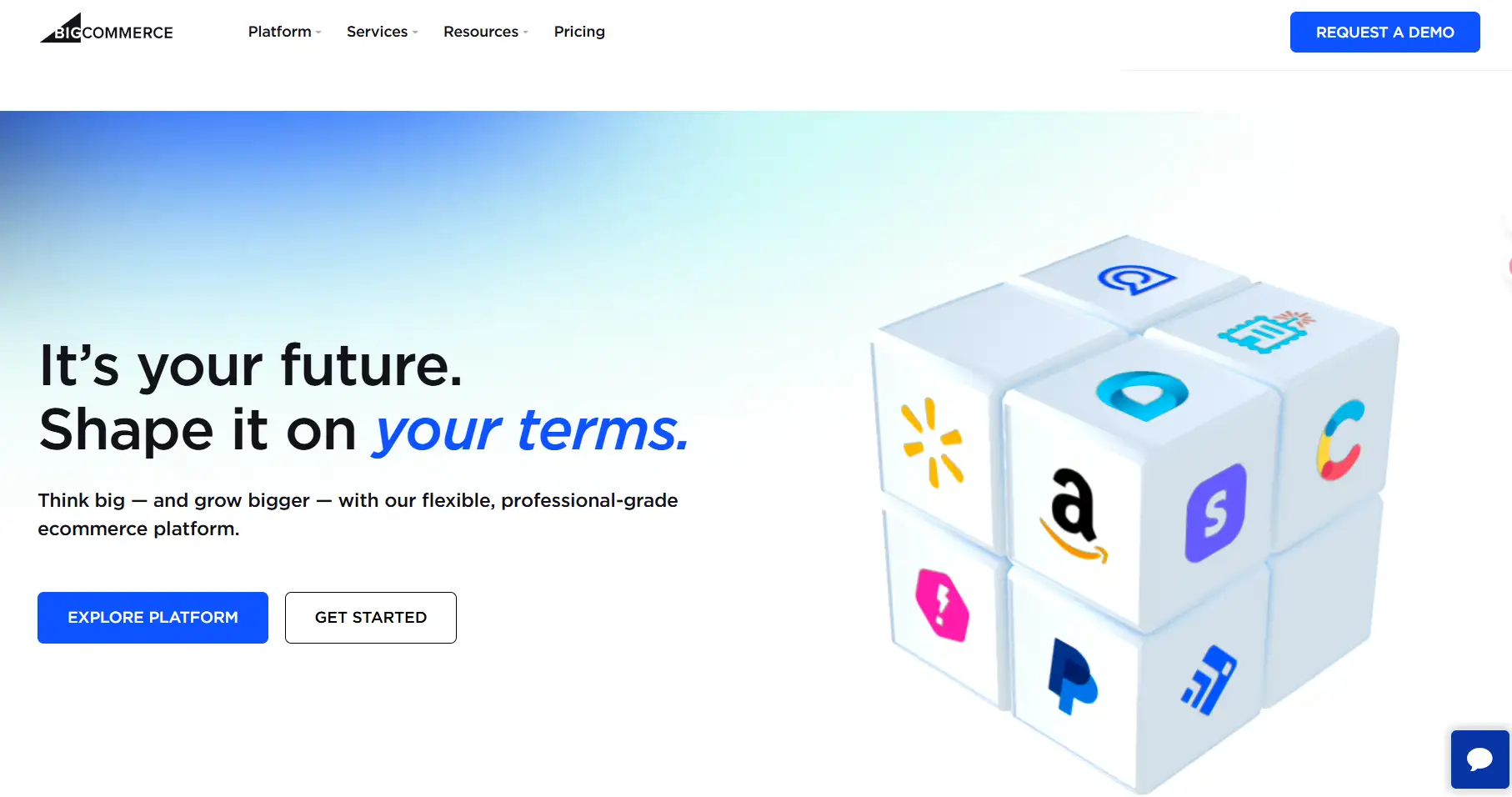 BigCommerce's homepage BigCommerce's homepage