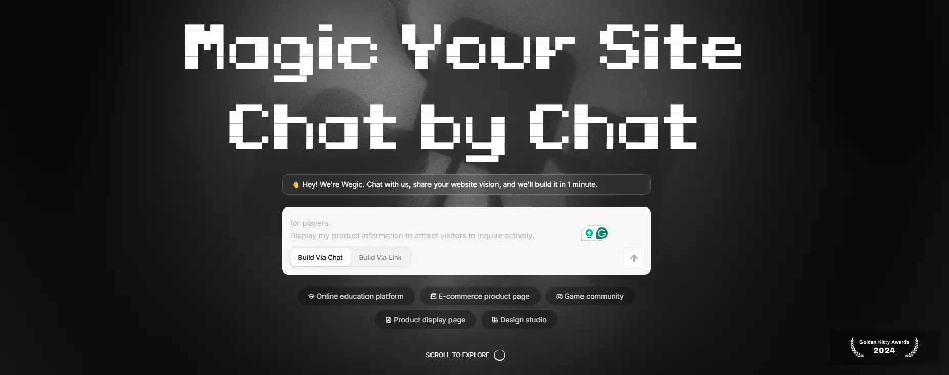 wegic homepage