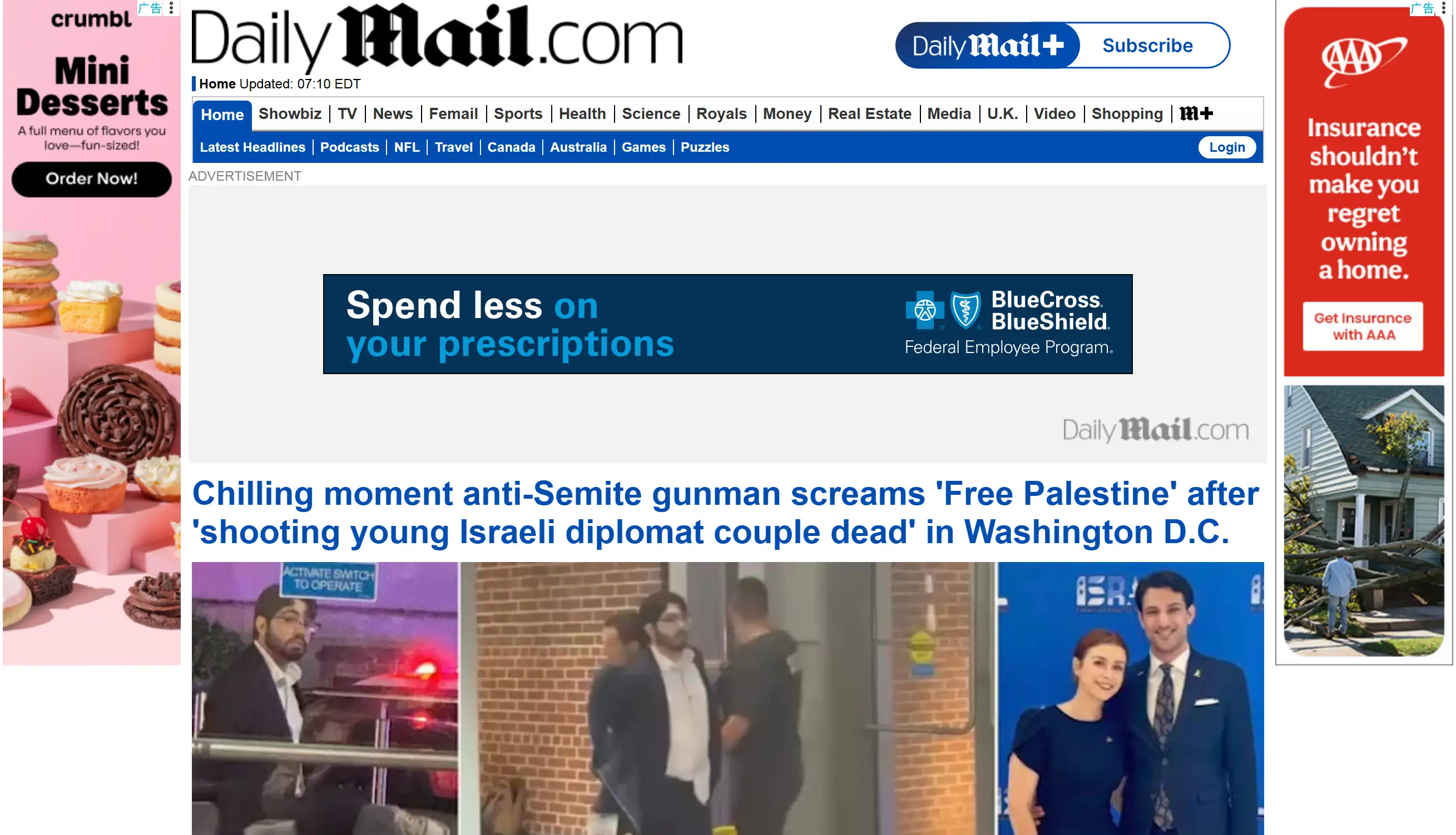 The Daily Mail's homepage